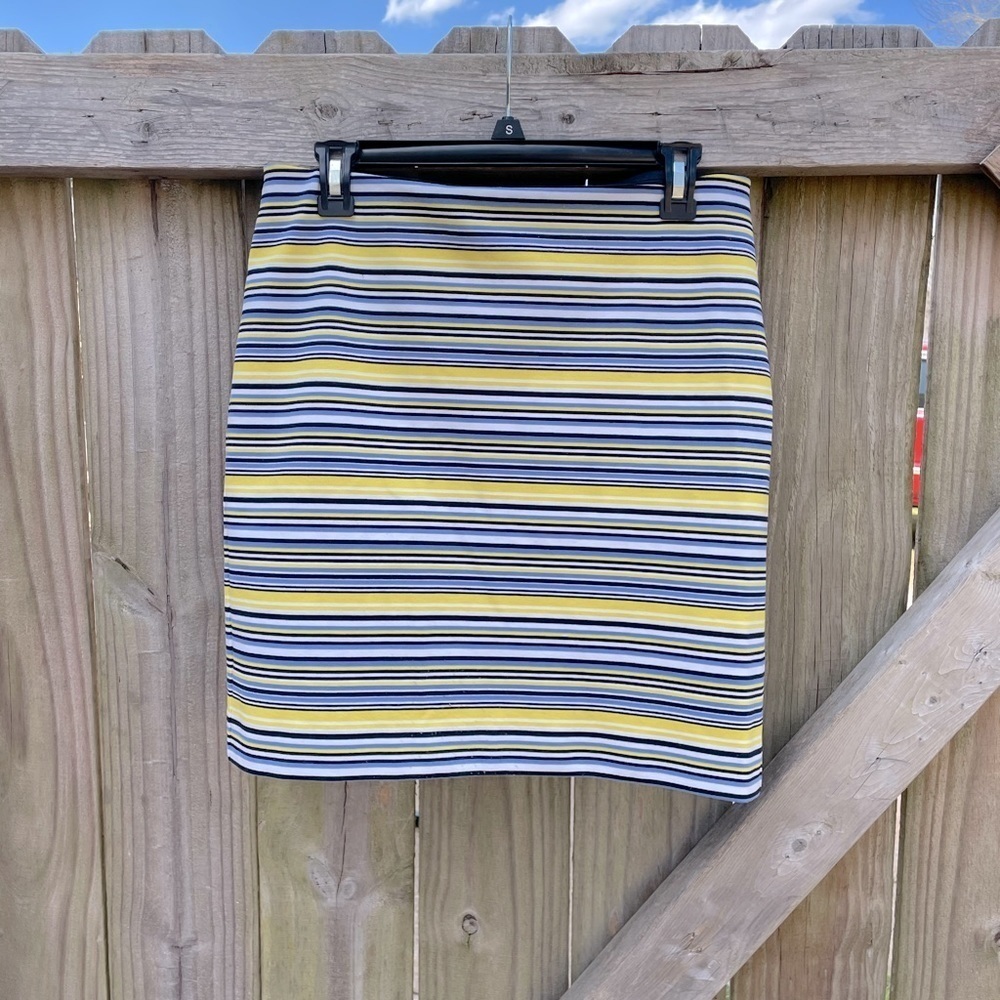 Ann Taylor Striped Spring Summer Mini Pencil Skirt